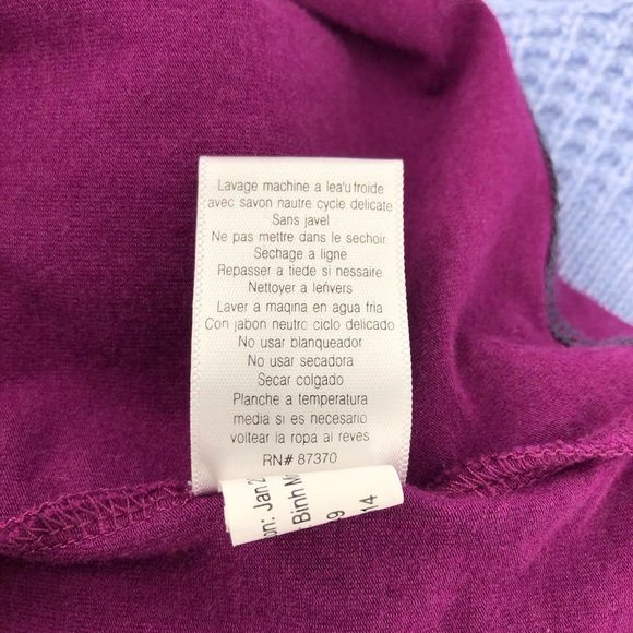 ALO Yoga Purple Short Sleeve Tee, Size M - Picture 7 of 7